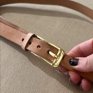 Latte Leather Belt